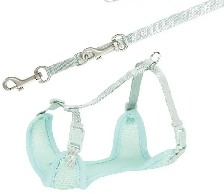 Trixie Junior, minkšti pakinktai šuniukams, su pavadėliu, tinkleliu ir diržu, 36-50 cm/10 mm, 2,00 m, mėtų spalvos