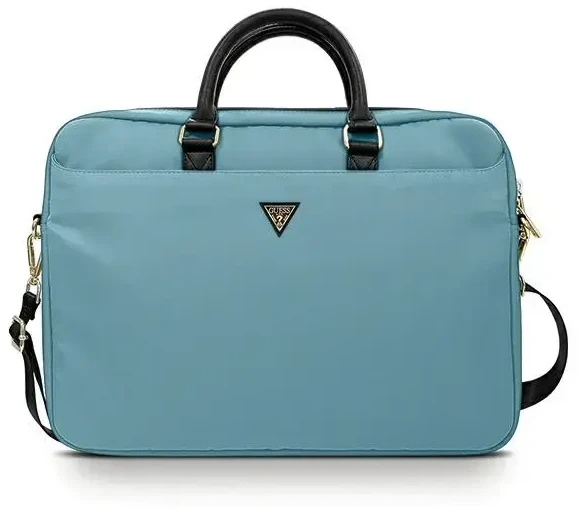 Guess Nylon Triangle Logo bag for a 16" laptop - mėlynas