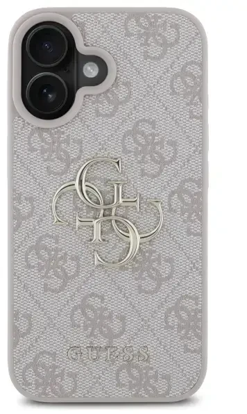 Guess dėklas iPhone 16 6,1" GUHCP16S4GMGPI 4G didelis logotipas rožinis