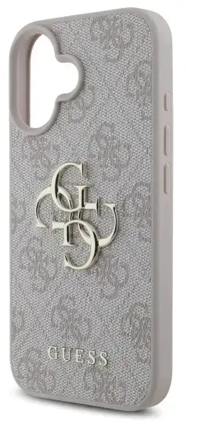 Guess dėklas iPhone 16 6,1" GUHCP16S4GMGPI 4G didelis logotipas rožinis