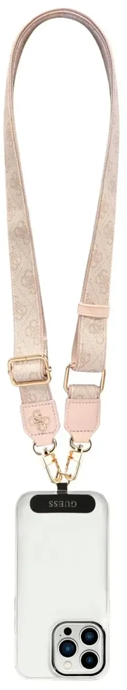 Guess Crossbody Strap PU 4G Metal Logo Rožinė