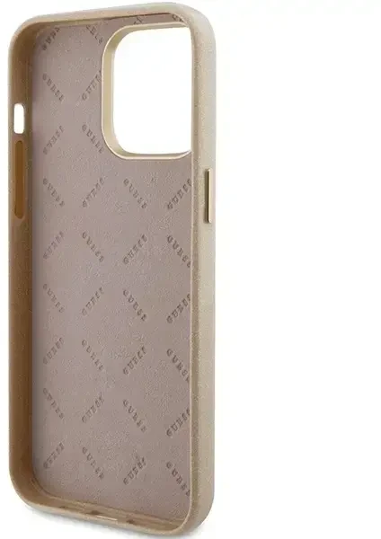 Dėklas GUESS GUHCP15XPGMCSD IPHONE 15 PRO MAX 6.7 "ZLOTY/LIGHT GOLD HARDCASE GLITTER GLOSSY SCRIPT