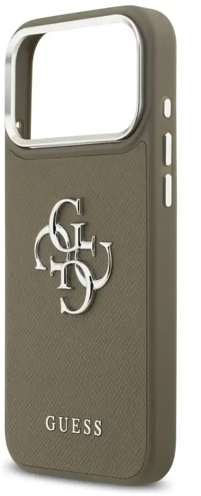 Guess Grained Big 4G Classic Logo - dėklas skirtas Apple iPhone 17 Pro Max ruda