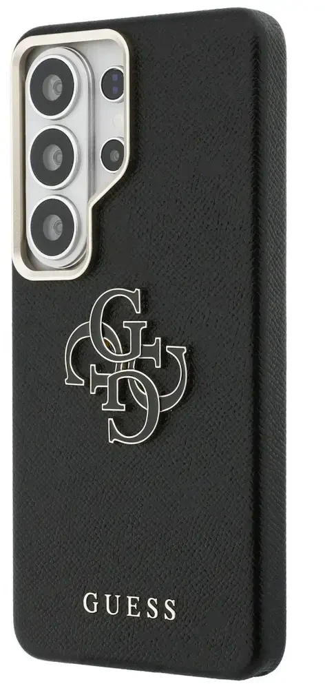 Dėklas Guess PU 4G Resin Metal Logo phone case for Samsung Galaxy S26 Ultra (S948) juodas