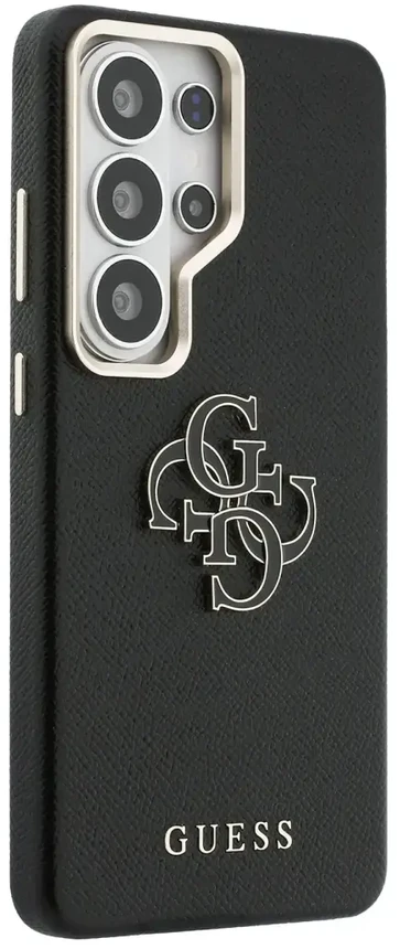 Dėklas Guess PU 4G Resin Metal Logo phone case for Samsung Galaxy S26 Ultra (S948) juodas