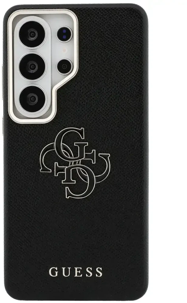Dėklas Guess PU 4G Resin Metal Logo phone case for Samsung Galaxy S26 Ultra (S948) juodas