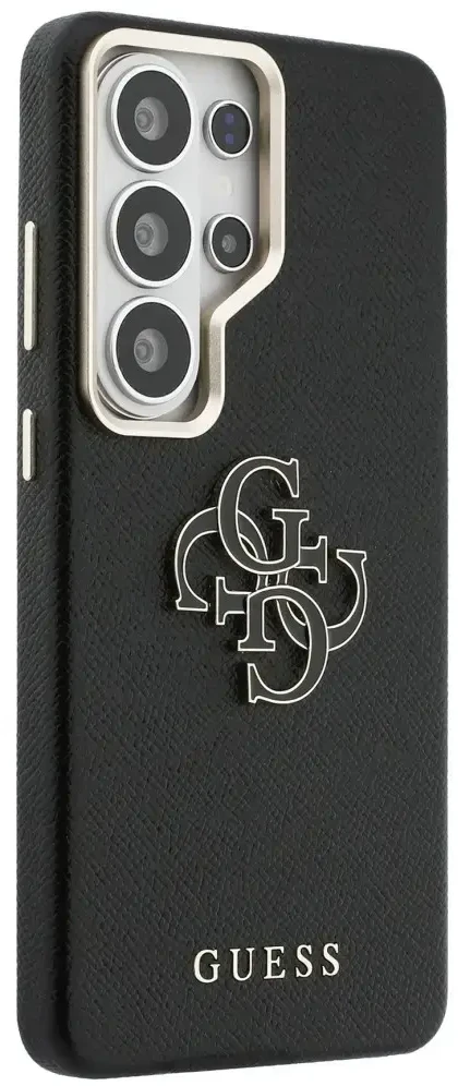 Dėklas Guess PU 4G Resin Metal Logo phone case for Samsung Galaxy S26 Ultra (S948) juodas