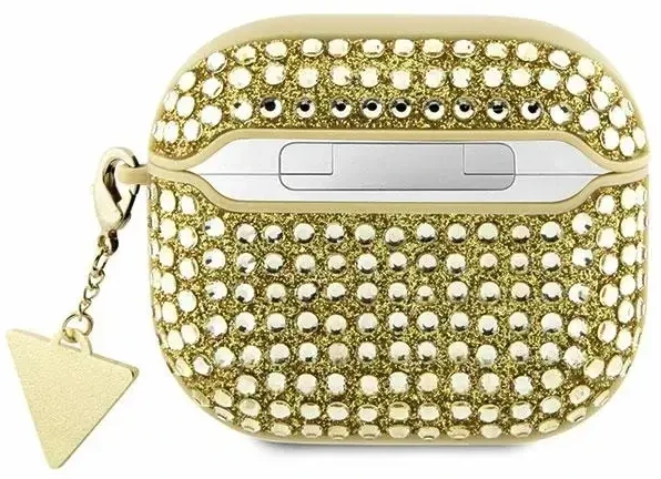 Guess GUA3HDGTPD AirPods 3 dėklas aukso spalvos Rhinestone Triangle Charm