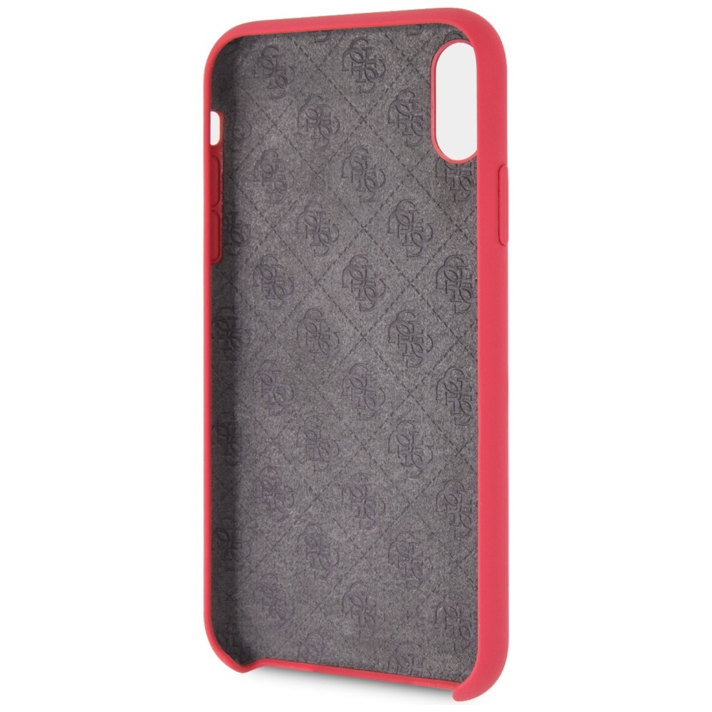 Guess GUHCI61LSGLRE iPhone XR raudonas/raudonas kietas silikoninis dėklas