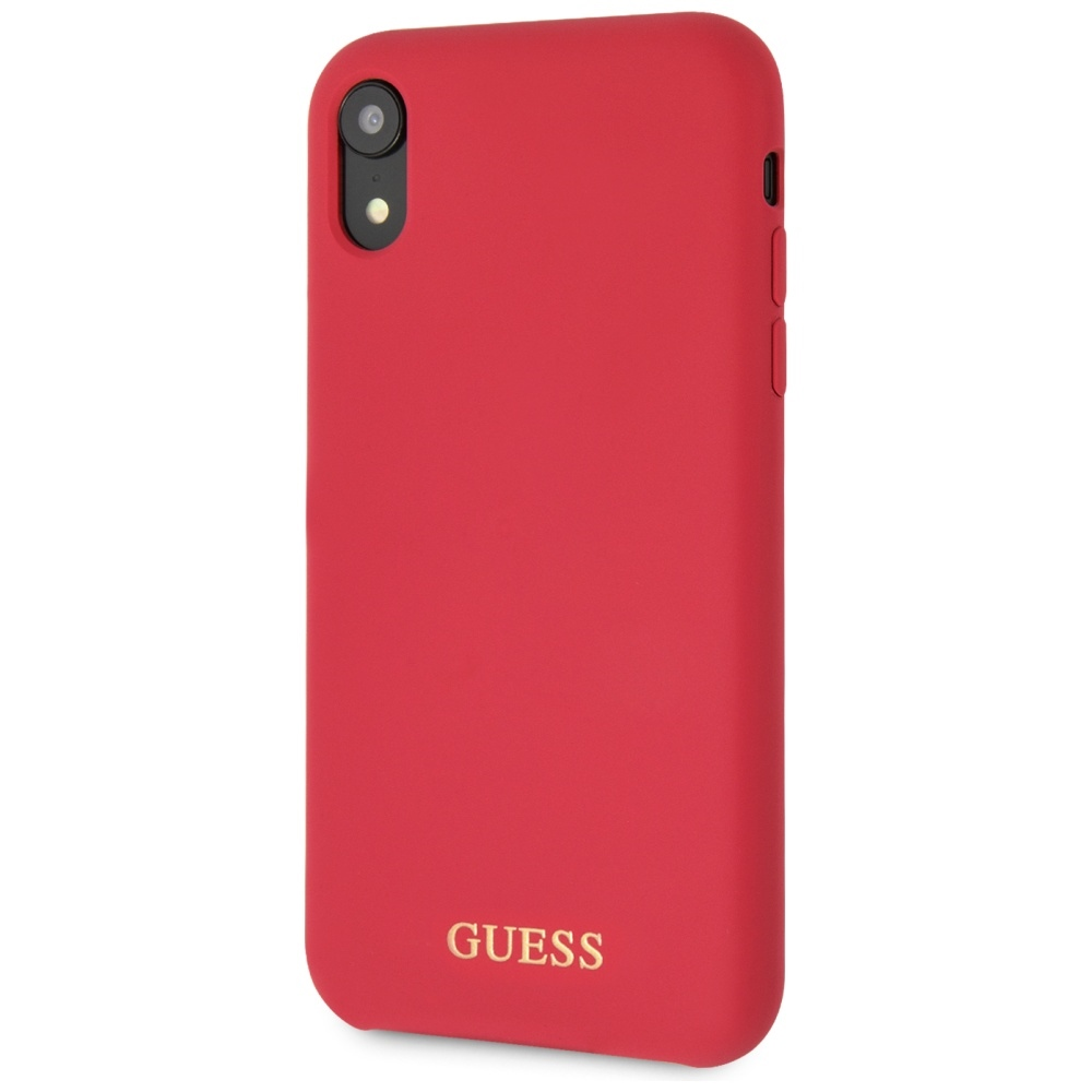 Guess GUHCI61LSGLRE iPhone XR raudonas/raudonas kietas silikoninis dėklas