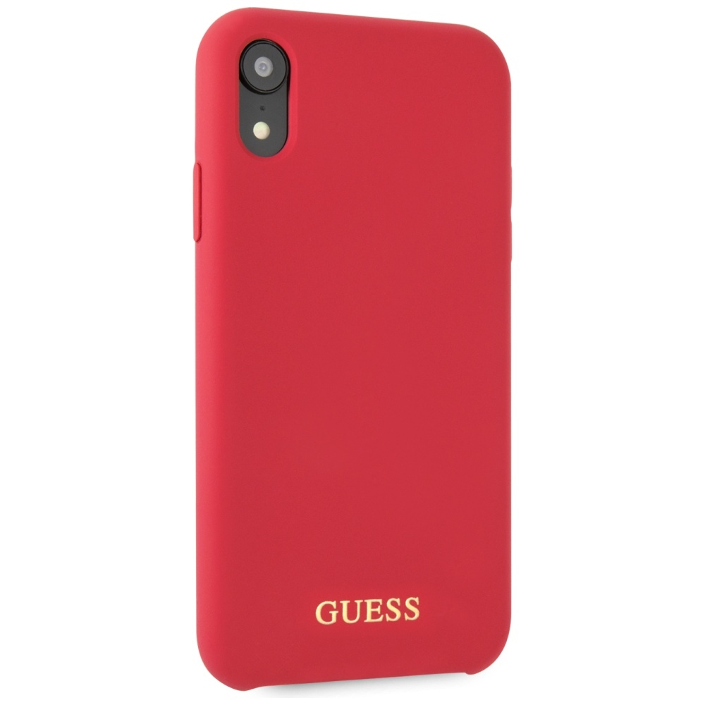 Guess GUHCI61LSGLRE iPhone XR raudonas/raudonas kietas silikoninis dėklas