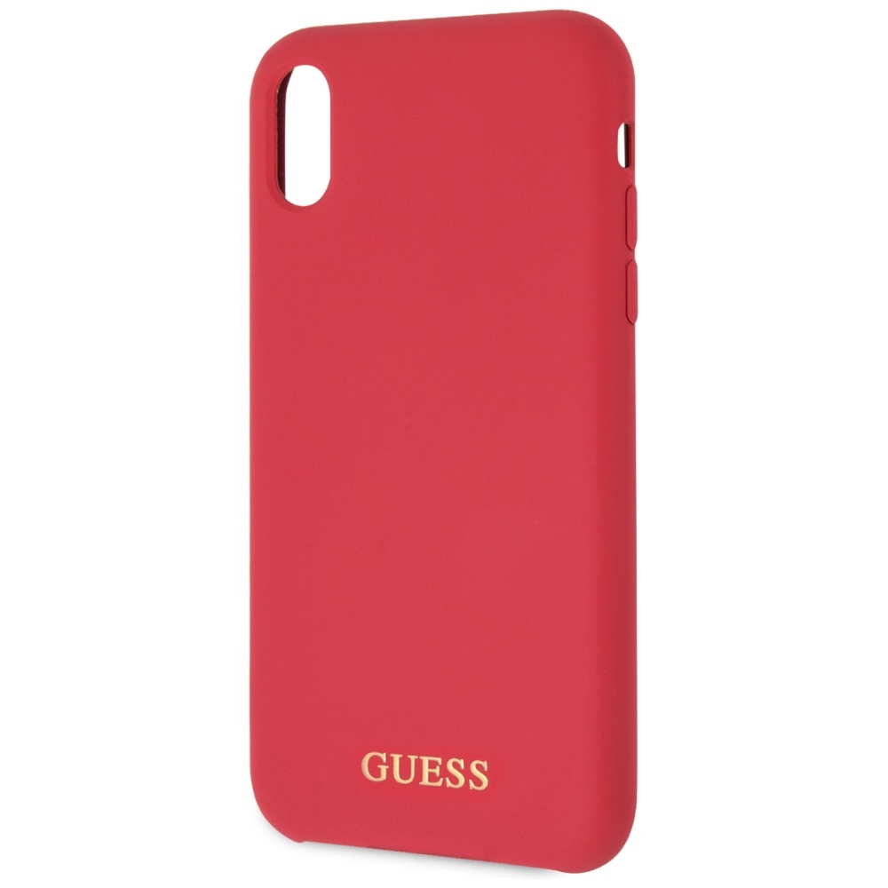 Guess GUHCI61LSGLRE iPhone XR raudonas/raudonas kietas silikoninis dėklas