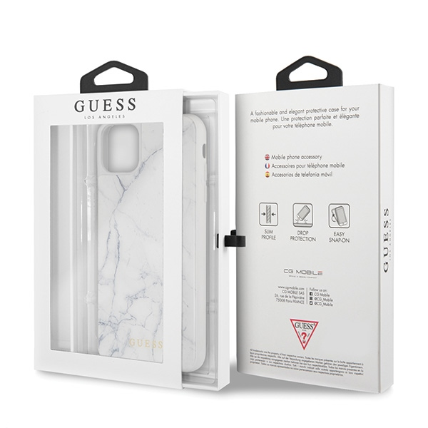 Guess GUHCN65HYMAWH iPhone 11 Pro Max baltas marmuras