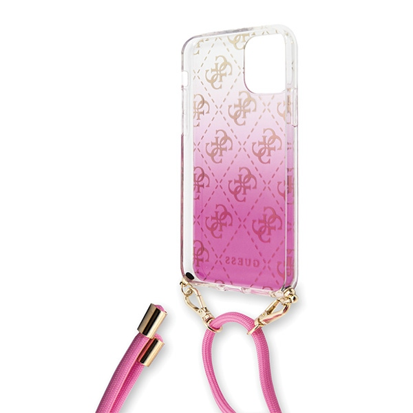 Guess GUHCN65WO4GPI iPhone 11 Pro Max rožinis / rausvas kietas dėklas 4G gradientas