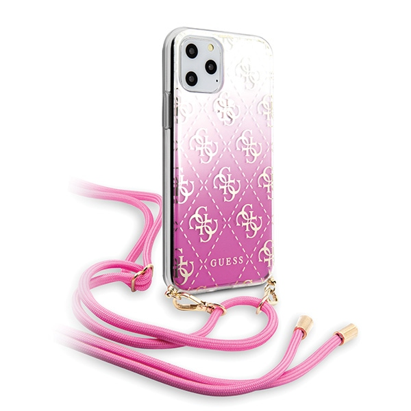 Guess GUHCN65WO4GPI iPhone 11 Pro Max rožinis / rausvas kietas dėklas 4G gradientas