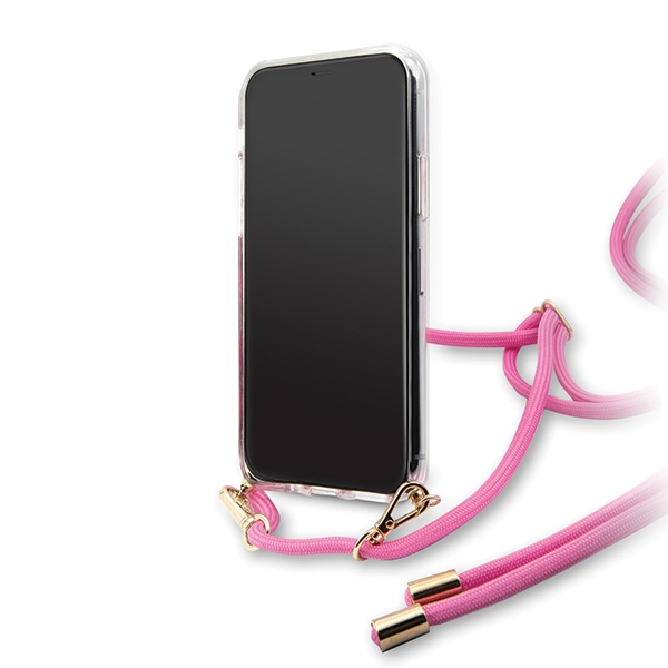 Guess GUHCN65WO4GPI iPhone 11 Pro Max rožinis / rausvas kietas dėklas 4G gradientas