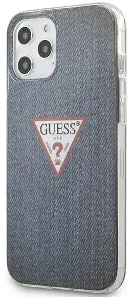 Apple iPhone 12 Pro Max Guess dėklas Jeans Collection (GUHCP12LPCUJULDB) mėlynos spalvos