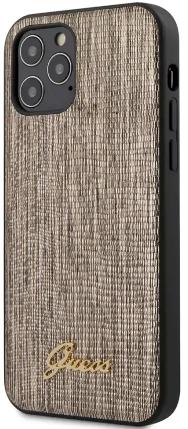 Dėklas Guess iPhone 12/12 Pro Lizard Cover Gold