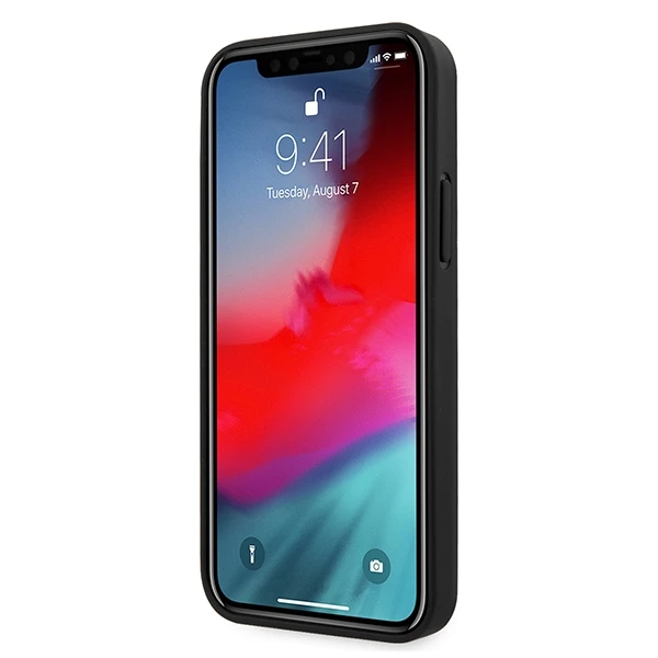 Telefono dėklas Guess GUHCP12MVSATMLBK Saffiano V Stitch Apple iPhone 12 / 12 Pro, juodas