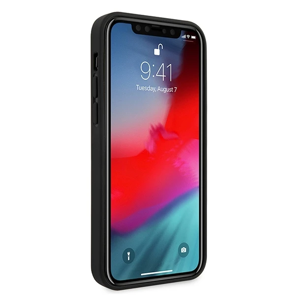 Telefono dėklas Guess GUHCP12MVSATMLBK Saffiano V Stitch Apple iPhone 12 / 12 Pro, juodas