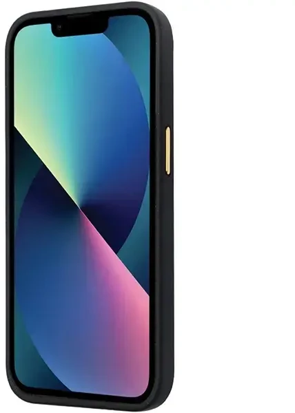 Dėklas GUESS GUHCP13LM4DGPK IPHONE 13 PRO / 13 6.1 "Juodas / Juodas HARDCASE SILICONE LOGO STRASS 4G