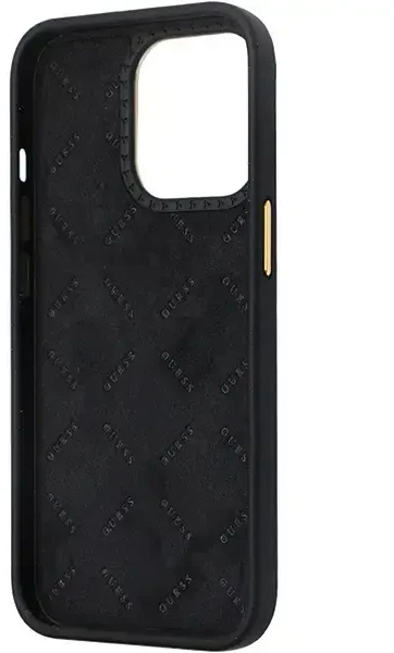 Dėklas GUESS GUHCP13LM4DGPK IPHONE 13 PRO / 13 6.1 "Juodas / Juodas HARDCASE SILICONE LOGO STRASS 4G