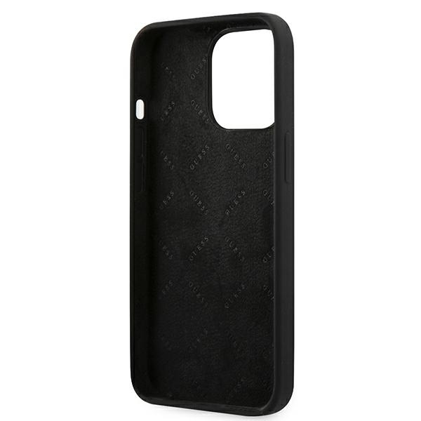Dėklas Guess GUHCP13XLS4GGBK iPhone 13 Pro Max6,7" juoda/juodas hard case Silicone 4G Logo