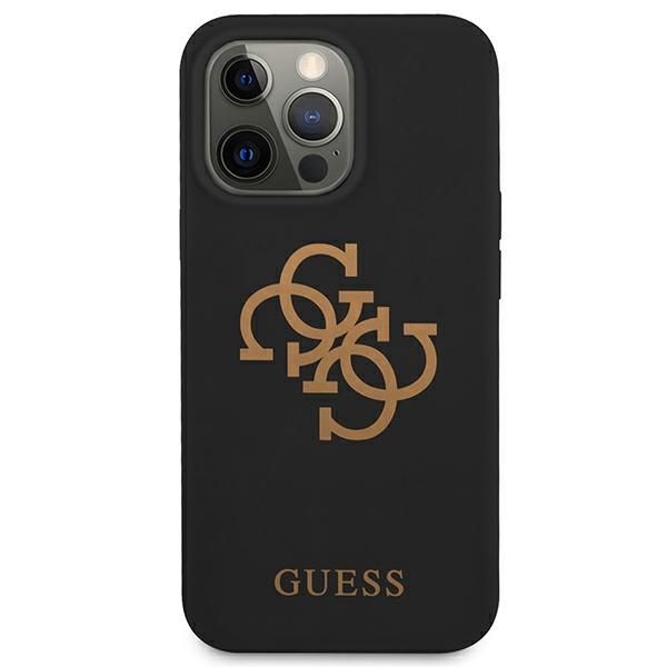 Dėklas Guess GUHCP13XLS4GGBK iPhone 13 Pro Max6,7" juoda/juodas hard case Silicone 4G Logo