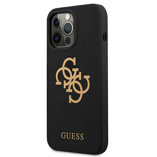 Dėklas Guess GUHCP13XLS4GGBK iPhone 13 Pro Max6,7" juoda/juodas hard case Silicone 4G Logo