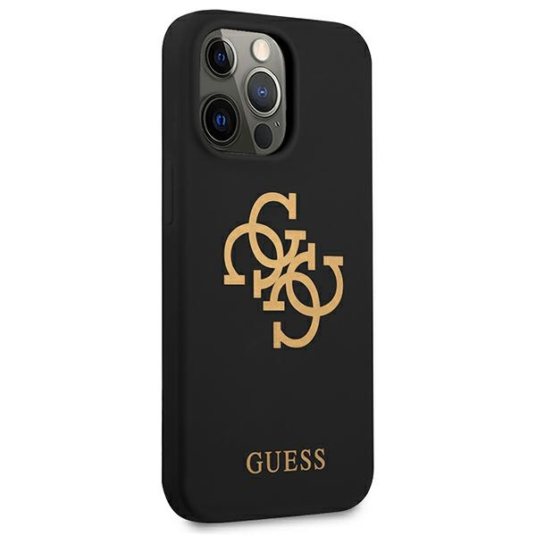 Dėklas Guess GUHCP13XLS4GGBK iPhone 13 Pro Max6,7" juoda/juodas hard case Silicone 4G Logo