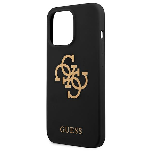 Dėklas Guess GUHCP13XLS4GGBK iPhone 13 Pro Max6,7" juoda/juodas hard case Silicone 4G Logo