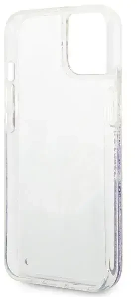 Dėklas GUESS GUHCP14MLFLSU IPHONE 14 PLUS / 15 PLUS 6.7 "PURPLE / PURPLE HARDCASE FLOWER LIQUID GLITTER