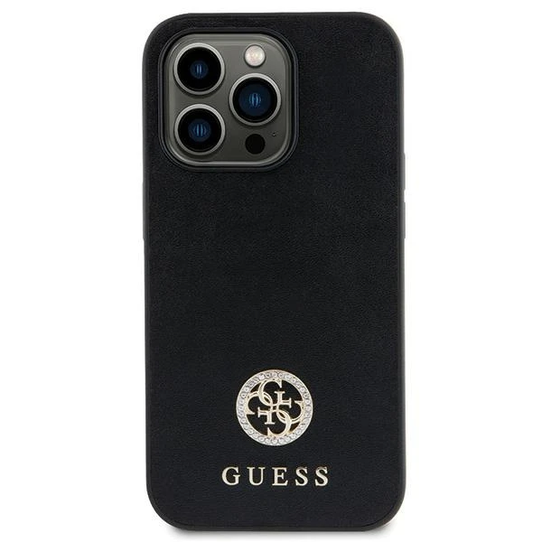 Dėklas GUESS GUHCP15MPS4DGPK IPHONE 15 PLUS / 14 PLUS 6.7 "Juodas / Juodas HARDCASE STRASS METAL LOGO