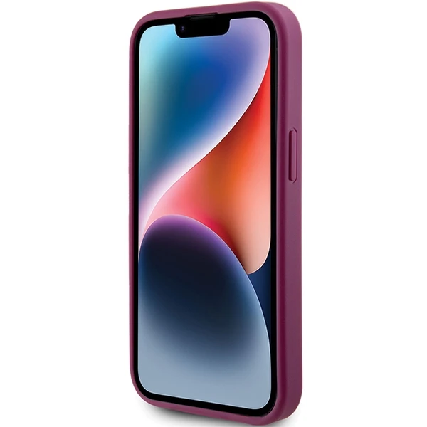 Apple iPhone 15 Guess dėklas Glitter Script Big 4G (Guhcp15shg4sgu) violetinės spalvos