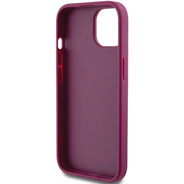 Apple iPhone 15 Guess dėklas Glitter Script Big 4G (Guhcp15shg4sgu) violetinės spalvos