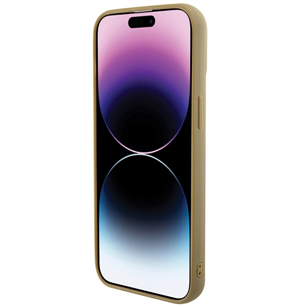 Dėklas GUESS GUHCP15SPMSDGSD IPHONE 15/14/13 6.1 "ZOTY / GOLD HARDCASE DISCO METAL SCRIPT