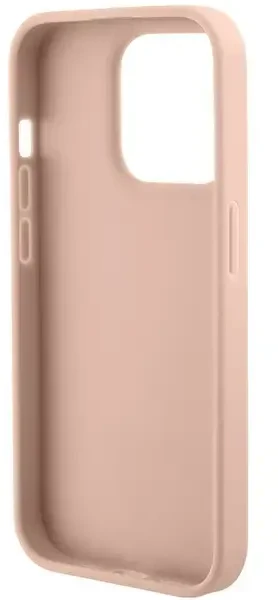 Dėklas GUESS GUHCP15XPCRTHCP IPHONE 15 PRO MAX Rožinis/Rožinis HARDCASE CROCO TRIANGLE METAL LOGO