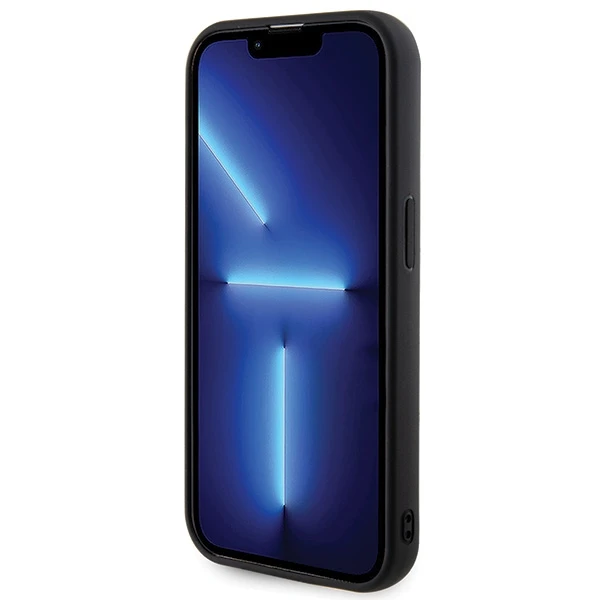 Guess GUHCP15XPSQSQSK Apple iPhone 15 Pro Max6.7" juodos spalvos harddėklas Quilted Metal Logo