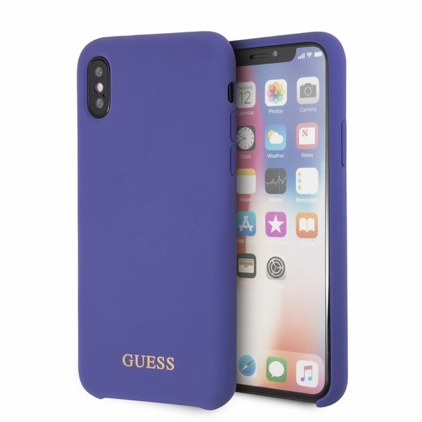 Dėklas Guess GUHCPXLSGLUV iPhone X/Xs violetinė/violetinė hard case Silicone