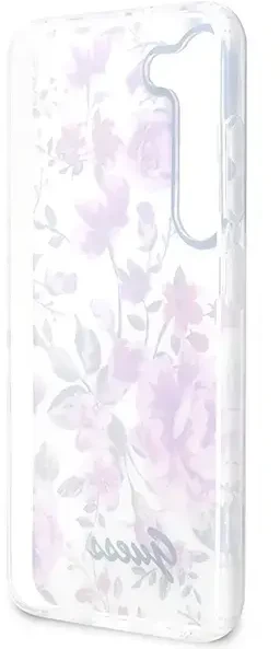 Guess GUHCS23MHCFWST S23+ S916 baltos spalvos kietas dėklas Flower Collection