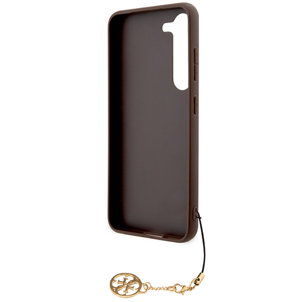 Dėklas GUESS GUHCS23SGF4GBB S23 S911 BRONZE/BROWN HARDCASE 4G CHARMS COLLECTION