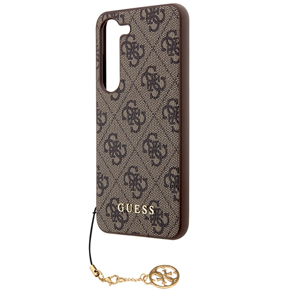 Dėklas GUESS GUHCS23SGF4GBB S23 S911 BRONZE/BROWN HARDCASE 4G CHARMS COLLECTION