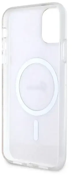 Guess GUHMN61H4STP Apple iPhone 11 6.1″ rožinės spalvos kietas dėklas 4G MagSafe