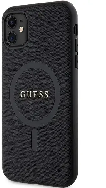 Dėklas GUESS GUHMN61PSAHMCK IPHONE 11 / XR 6.1 "Juodas / Juodas HARDCASE SAFFIANO MAGSAFE