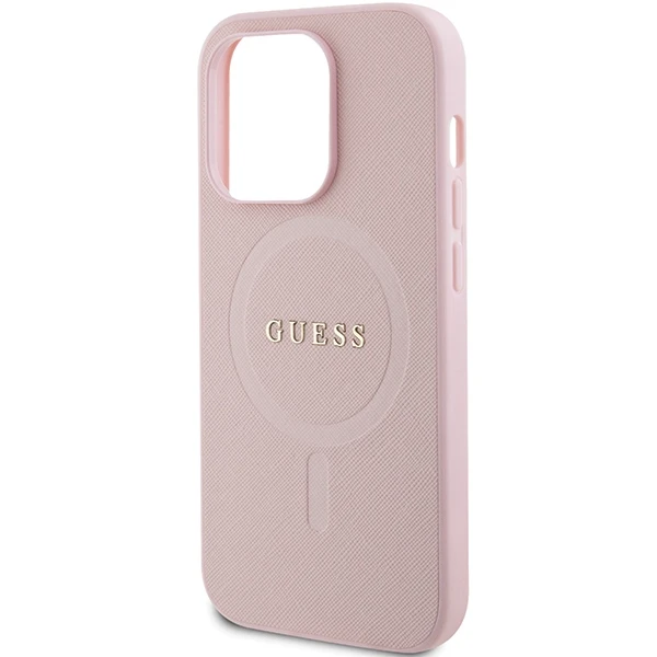 Dėklas GUESS GUHMP13LPSAHMCP IPHONE 13 PRO / 13 6.1 "Rožinis / Rožinis HARDCASE SAFFIANO MAGSAFE
