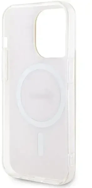 Guess GUHMP14LH4STP 4G telefono dėklas su MagSafe palaikymu, skirtas iPhone 14 Pro, rožinis