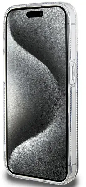 Dėklas GUESS GUHMP15LHGCUSTGK IPHONE 15 PRO 6.1 "Juodas/Juodas HARDCASE IML GCUBE MAGSAFE