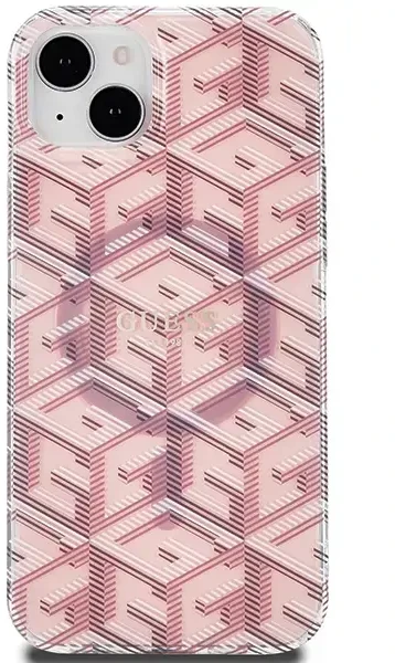„Guess“ GUHMP15MHGCUSTGP „iPhone 15 Plus“ | „14 Plus“ 6,7 colio rausvas | rožinis kietas dėklas IML GCube MagSafe