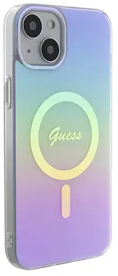 GUESS GUHMP15SHITSU IPHONE 15/14/13 6.1" VIOLETINIS / VIOLETINIS KIETAS DĖKLAS IML IRIDESCENT MAGSAFE