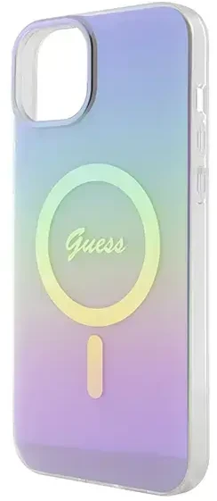 GUESS GUHMP15SHITSU IPHONE 15/14/13 6.1" VIOLETINIS / VIOLETINIS KIETAS DĖKLAS IML IRIDESCENT MAGSAFE